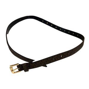 Michael Kors, Logo-Print Belt, Black, Medium (one belt)